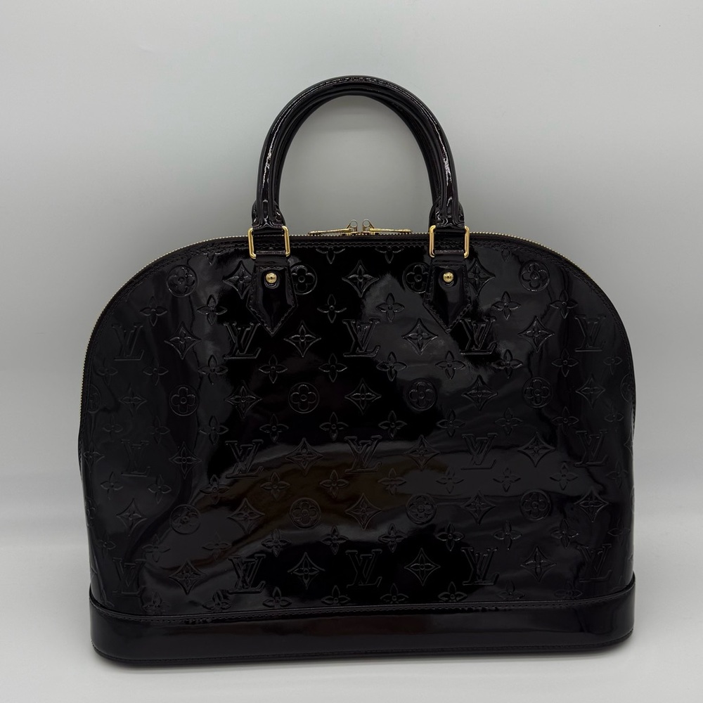 ❌SOLD❌Authentic NEW Louis Vuitton Dark purple Vernis Alma GM - Picture 4 of 17